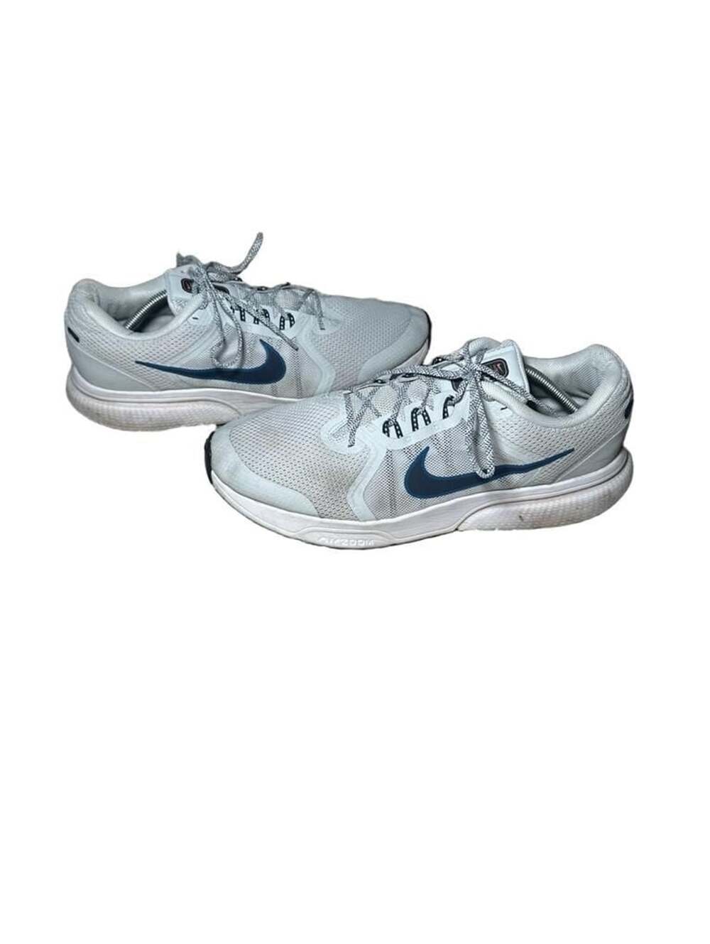 Nike Zoom Span 4 Pure Platinum Dark Marina Blue Running Shoes